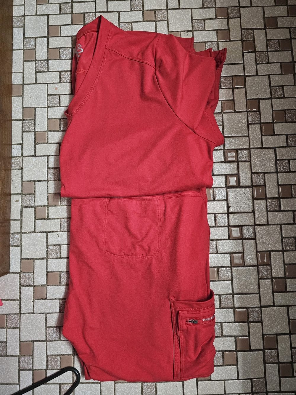Barco One Bright Red Scrub Top